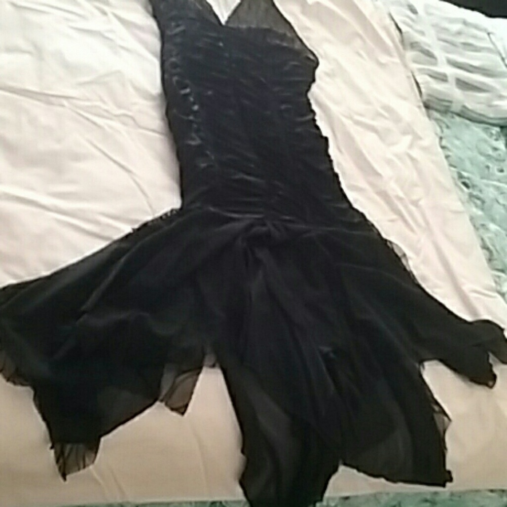 Black Ruched Dress